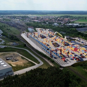 Wizualizacja nowego terminalu Loconi Intermodal w Zbąszynku.