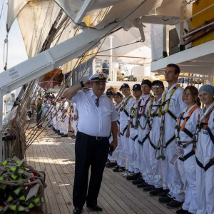 Dar Młodzieży podczas International Parade of Sail, w Nowym Jorku 4 lipca 2026 roku.  Fot. Adrian Dopke
