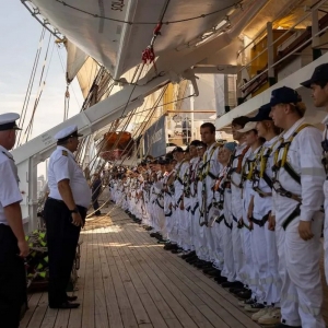 Dar Młodzieży podczas International Parade of Sail, w Nowym Jorku 4 lipca 2026 roku.  Fot. Adrian Dopke