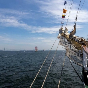 Dar Młodzieży podczas International Parade of Sail, w Nowym Jorku 4 lipca 2026 roku.  Fot. Adrian Dopke