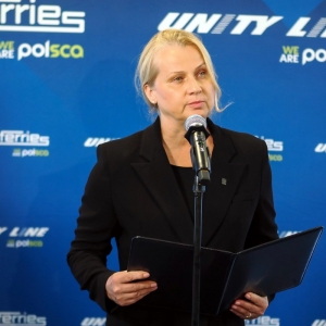 Otwarcie nowej linii promowej z Portu Gdańsk do Karlshamn w Szwecji. Fot. ZMPG/x.com