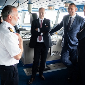 Otwarcie nowej linii promowej z Portu Gdańsk do Karlshamn w Szwecji. Fot. ZMPG/x.com