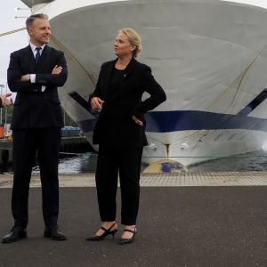 Otwarcie nowej linii promowej z Portu Gdańsk do Karlshamn w Szwecji. Fot. ZMPG/x.com