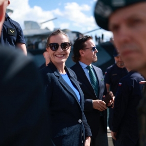 Próba generalna parady morskiej w Gdyni przez świętem Wojska Polskiego.
