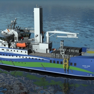 Wizualizacja nowego statku typu SOV, który powstanie w Indonezji dla armatora NYK. Ilustr. Ulstein