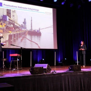 Konferencja podsumowująca zakończenie projektu modernizacji toru podejściowego i nabrzeży w Porcie Gdynia.