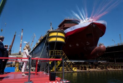 ORP Jerzy Różycki uroczyście zwodowany