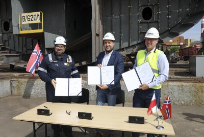 Remontowa Shipbuilding: ceremonia położenia stępki promu o napędzie hybr...