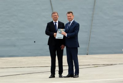 Wicepremier Mariusz Błaszczak - podpisanie umowy Kormorany