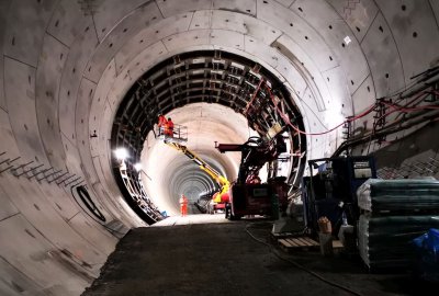 Tunel pod Świną w budowie 