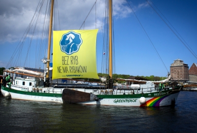 Greenpeace blokuje połowy paszowców w Kołobrzegu