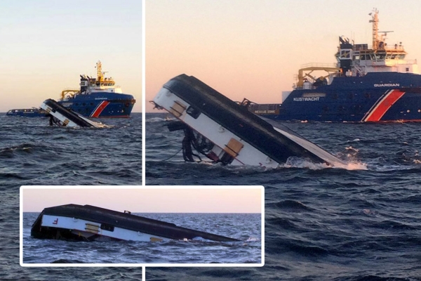 Zatonął mały prom z Renu holowany przez polski holownik do Finlandii