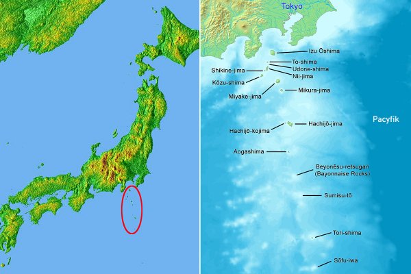 Rosyjskie okręty wojenne widziane w pobliżu japońskich wysp Izu