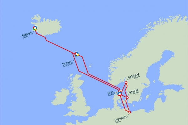Zmiany w serwisach żeglugowych Eimskip także dla Świnoujścia