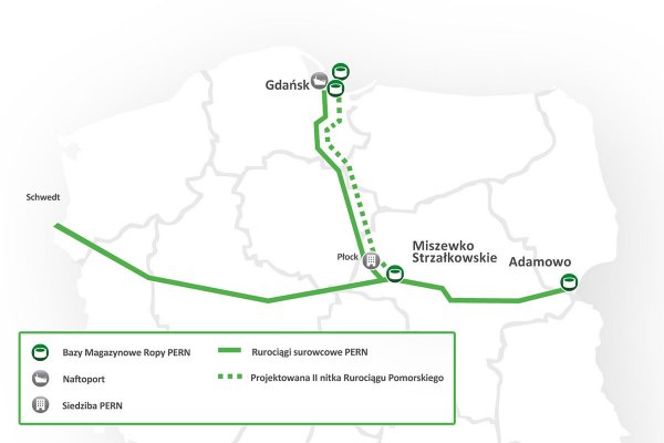 PERN planuje montaż urządzeń dozujących środek ułatwiający przepływ ropy w Rurociągu Po...