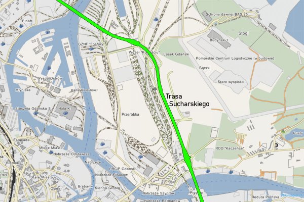 Gdańsk: Nocne utrudnienia na trasie do portu