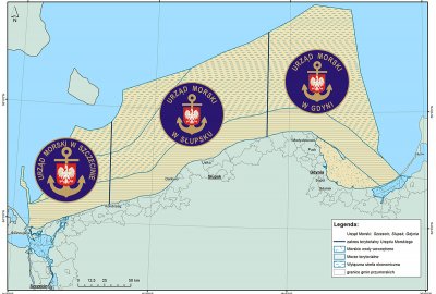 Obszary odpowiedzialności urzędów morskich