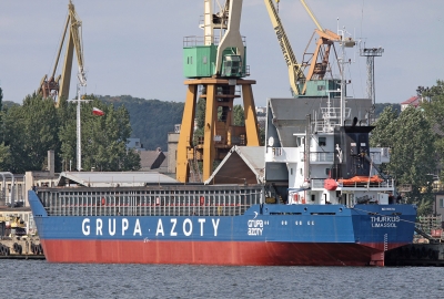 Statki Unibalticu z oznaczeniami Grupy Azoty na burtach