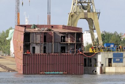 Szczecin: zwodowano blok arktycznego superjachtu ekspedycyjnego zbudowan...