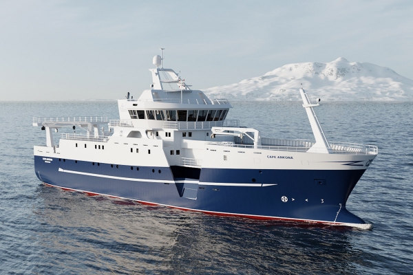 Trawler, taklowiec i statek na kraby w jednym - częściowo wyposażony z Gdańska