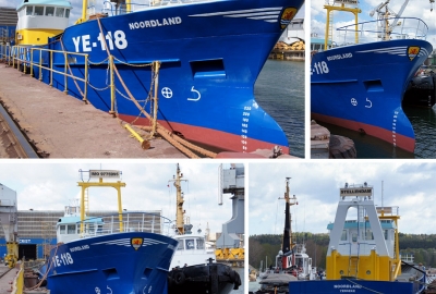 NB 617 Maaskant i inne nowe kadłuby ze stoczni Crist