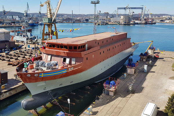 Szwedzki okręt SIGINT zwodowany w Gdyni