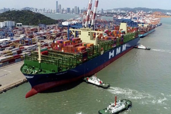 HMM 그단스크 czyli HMM Gdańsk - największy kontenerowiec świata - już w pracy