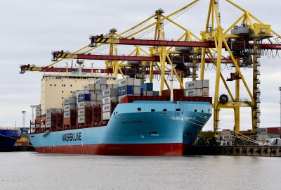 Vistula Maersk w dziewiczym zawinięciu do St. Petersburga