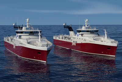 Częściowo wyposażony trawler Berlin opuścił stocznię Crist