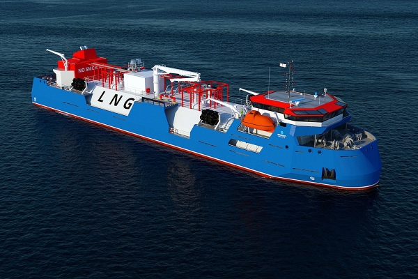 Gdański projekt bunkierki LNG przystosowanej do obsługi wycieczkowców