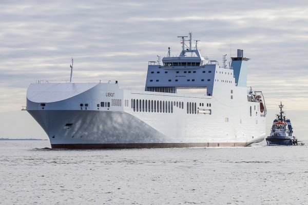 Liekut - nowy statek ro-ro ze stoczni FSG w zarządzie technicznym oddziału Siem w Gdyni...