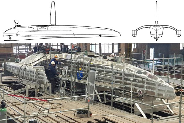 Kadłub współczesnego, autonomicznego Mayflower wyruszył z Gdańska do Wielkiej Brytanii...