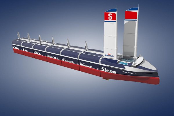 Masowiec przyszłości - modułowy, hybrydowy, z żaglopłatami i turbinami wiatrowymi