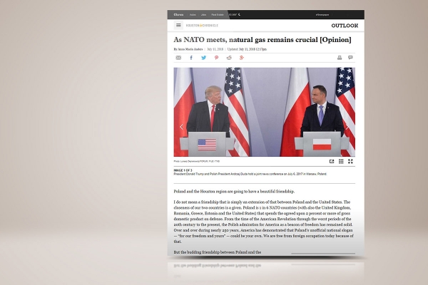 Senator A.M. Anders: zakup amerykańskiego LNG przez Polskę to więcej niż transakcja