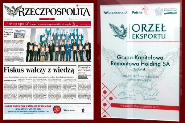 Remontowa Holding Orłem Eksportu, Towimor - Marką Polskiej Gospodarki!