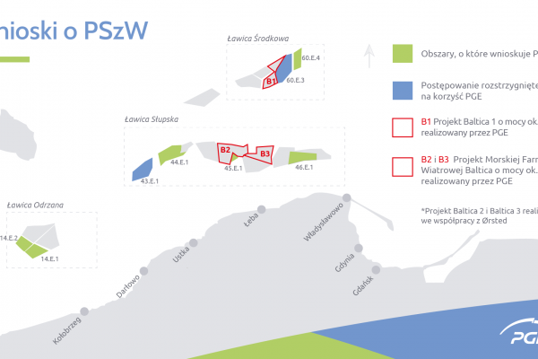 Kolejny obszar do budowy morskich farm na Bałtyku dla PGE
