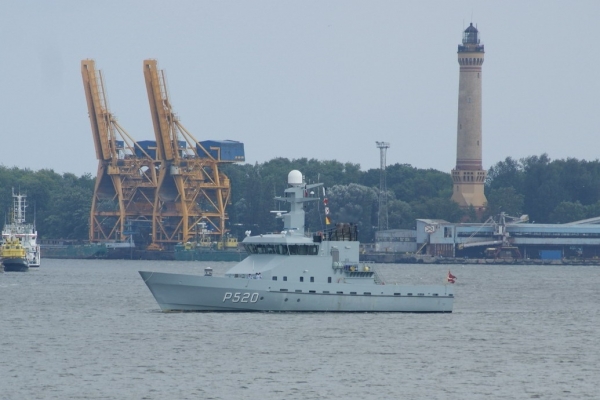 Okręt HDMS Diana w Świnoujściu