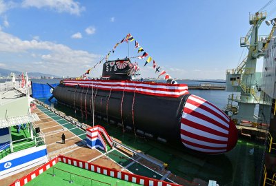 Zwodowano i zaprezentowano nowy japoński okręt podwodny