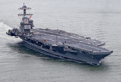 Lotniskowiec USS Gerald R. Ford (CVN 78) - wyjście w morze na pierwszą misję Na manewry wypłynął amerykański lotniskowiec najnowszej generacji