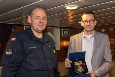 Premier Mateusz Morawiecki z wizytą w 3. Flotylli Okrętów