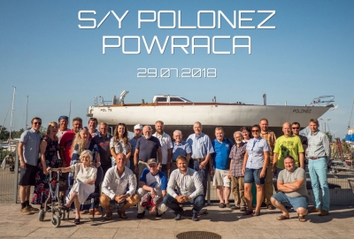 Szczecin: jacht Polonez ponownie spłynie na wodę