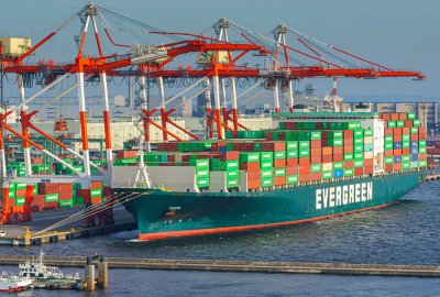 Pożar na kontenerowcu Evergreen w porcie w Singapurze