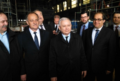 Jarosław Kaczyński podczas wizytacji w Szczecinie (Fot.: MGMiŻŚ) Kaczyński: odbudowa odrzańskiej drogi wodnej - bardzo ważna