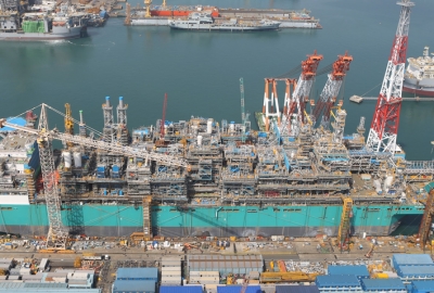 W DSME zakończył się montaż modułów produkcyjnych na FLNG