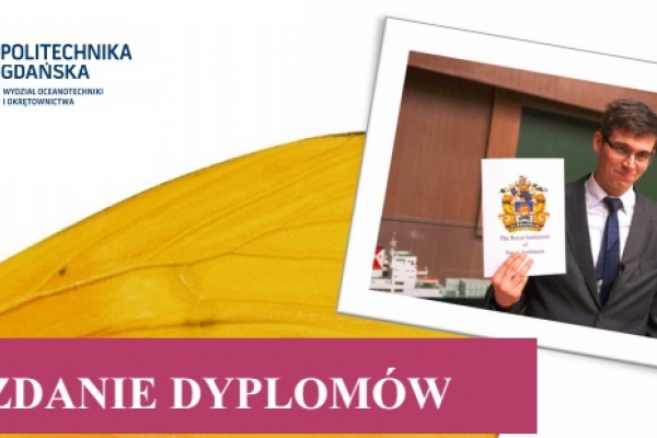 Rozdanie dyplomów na Wydziale Oceanotechniki i Okrętownictwa PG