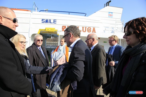 Przedstawiciele belgijskiej delegacji w Porcie Gdańsk