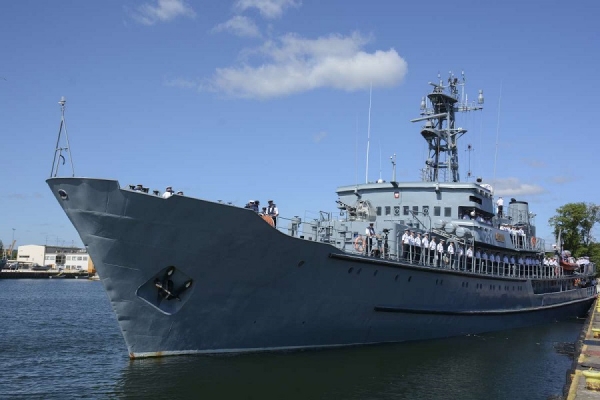 Praktyki podchorążych na ORP Wodnik