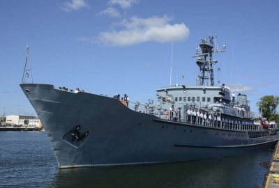 Praktyki podchorążych na ORP Wodnik