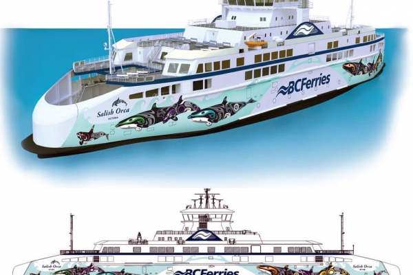 Ujawniono grafikę pierwszego z promów budowanych w Remontowa Shipbuilding dla BC Ferrie...