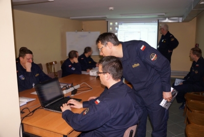 Trening sztabowy w 8. Flotylli Obrony Wybrzeża